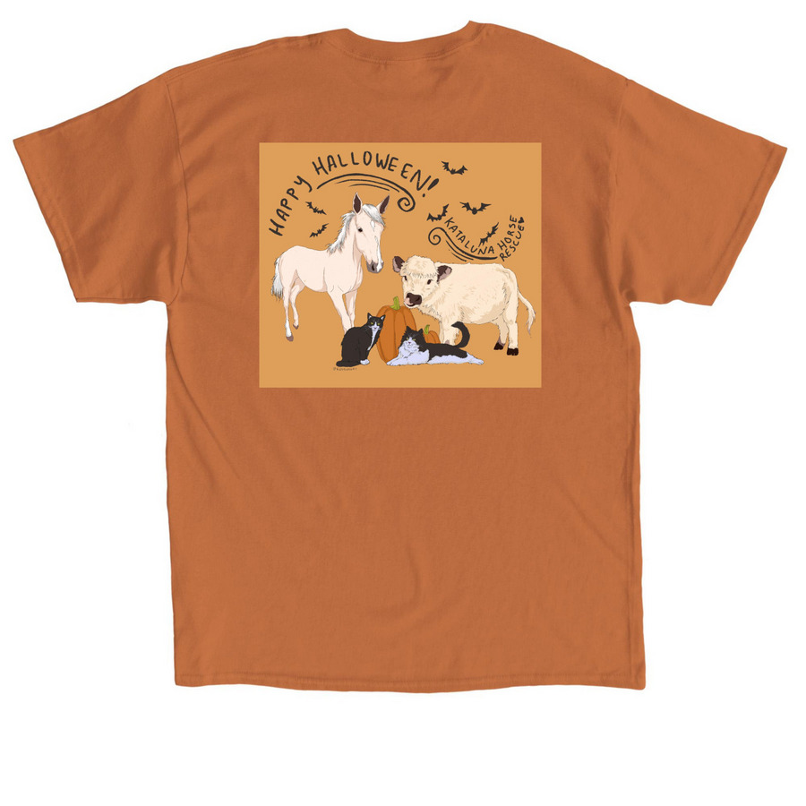 Dubs & Millie Halloween 2025!, a Texas Orange Classic Unisex Tee (back-view)