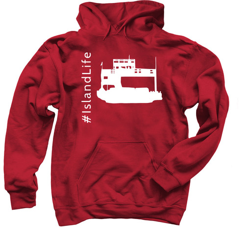 Island Life, a Cardinal Red Pullover Hoodie