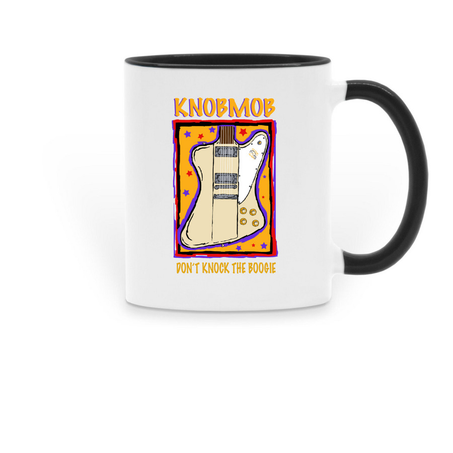 KNOBMOB MUG, a Black Two-Tone Ceramic Mug