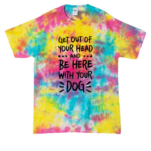 get out of your head (dark text), a Jeweltone Colorburst Crystal Tie Dye Tee