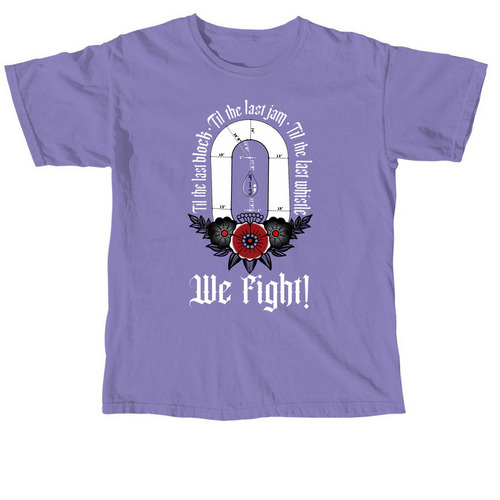 "We Fight" Memorial Apparel (Color), a Violet Comfort Colors Unisex Tee