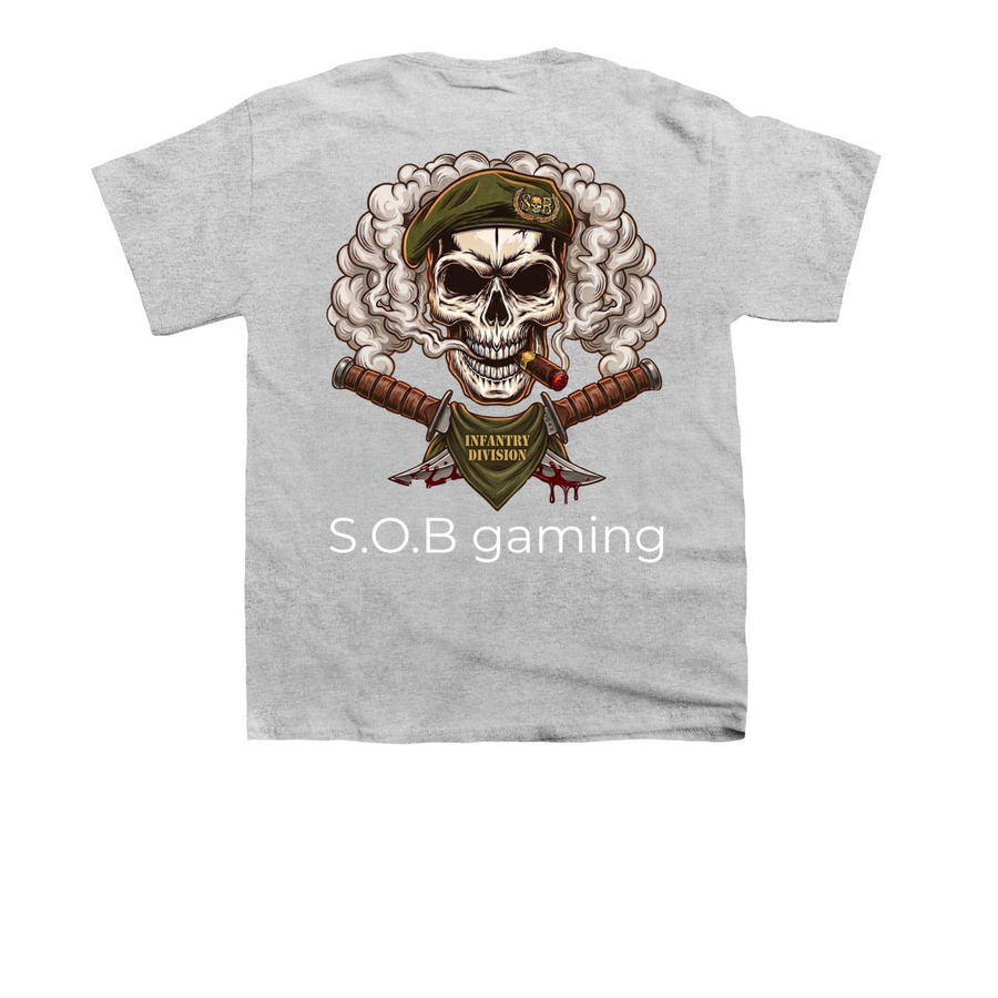 S.O.B infantry 2, a Sport Grey Youth Unisex Tee (back-view)