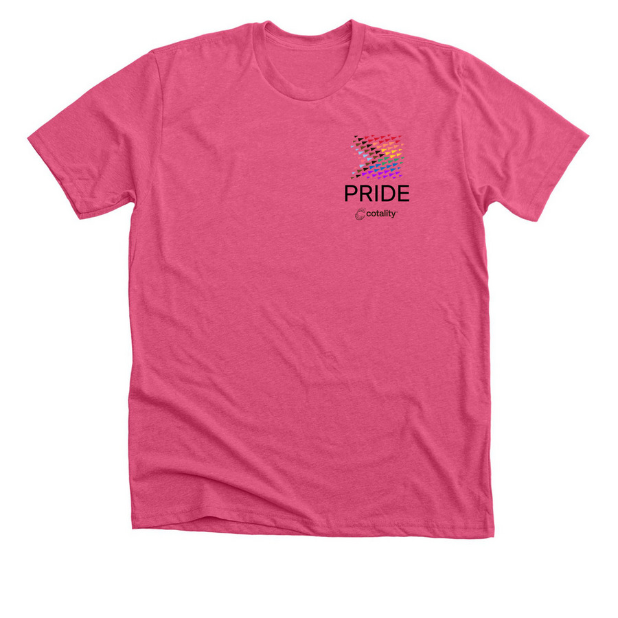 Cotality Pride Light, a Heather Charity Pink Premium Unisex Tee
