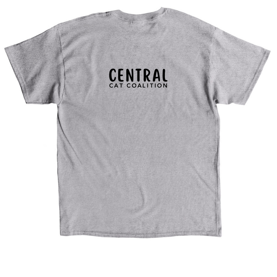 Central Cat Coalition Logo, a Sport Grey Classic Unisex Tee (back-view)