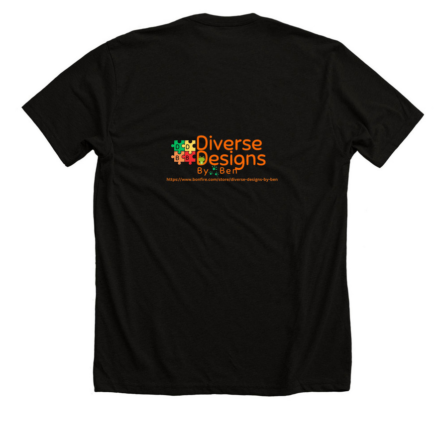 Reach for the stars Rex!&nbsp;, a Solid Black Blend Premium Unisex Tee (back-view)