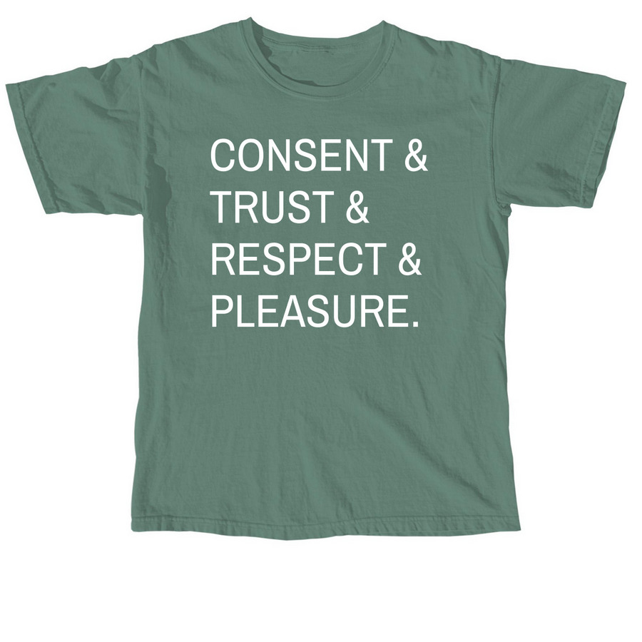 Safe & Satisfying, a Light Green Comfort Colors Unisex Tee