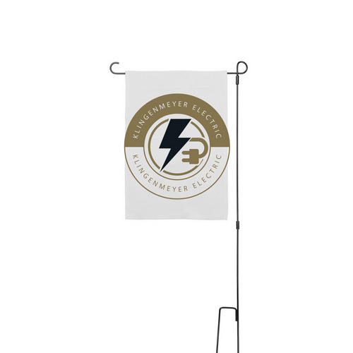 Yard Flags, a White 12" x 18" Yard Flag with Stake