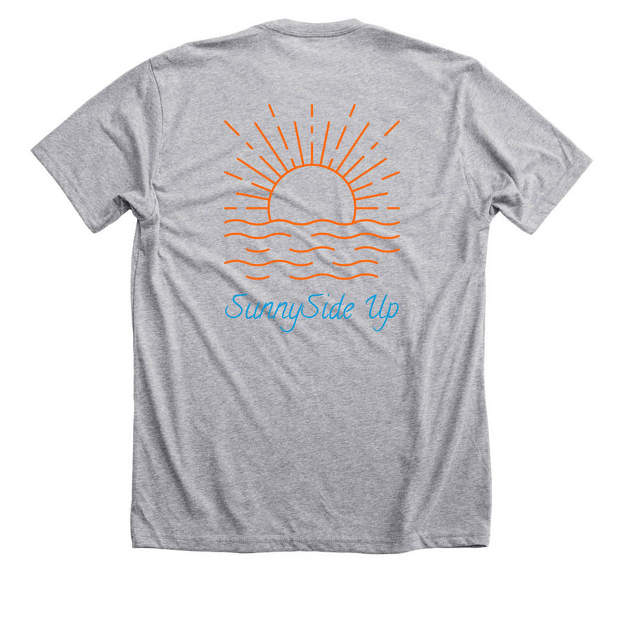 SunnySide Co., a Athletic Heather Premium Unisex Tee (back-view)