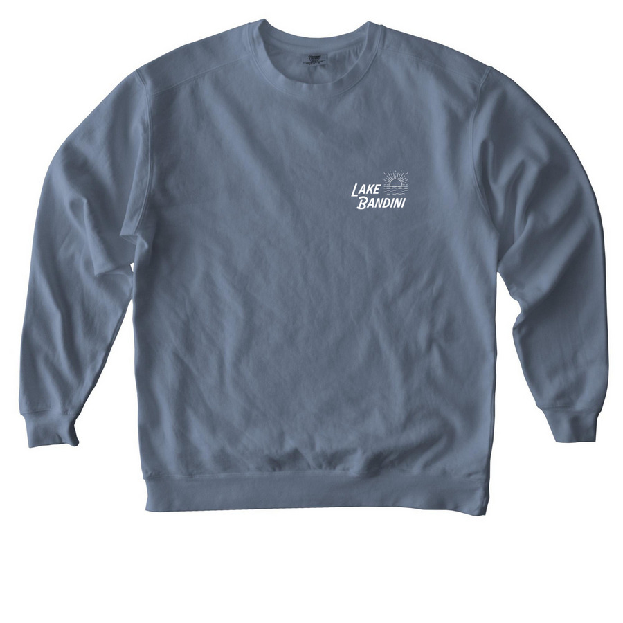 Lake Bandini, a Blue Jean Comfort Colors Crewneck Sweatshirt