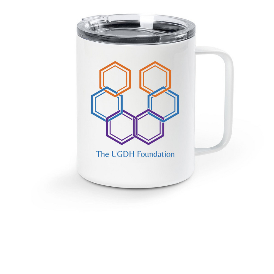 TUF Travel Mug, a White Stainless Steel Travel Mug