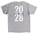 Class of 2028 Tee Shirt or Hoodie, a Sport Grey Classic Unisex Tee (back-view)