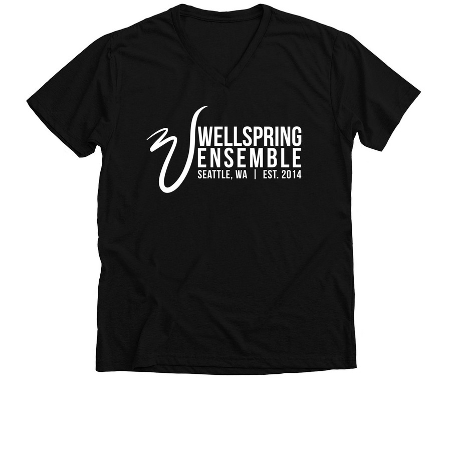 Wellspring Ensemble Merchandise Fundraiser, a Solid Black Blend Premium V-Neck Tee