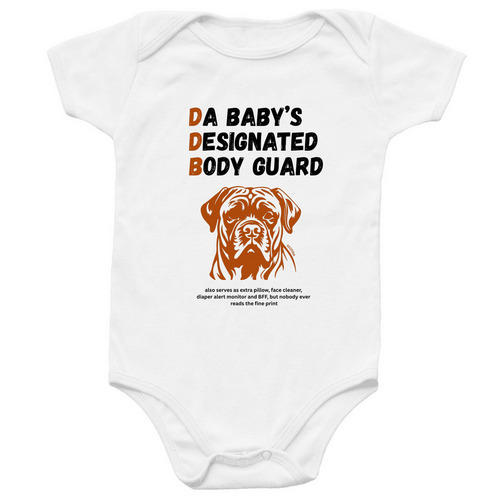DDB Baby Onesie, a White Infant Onesie