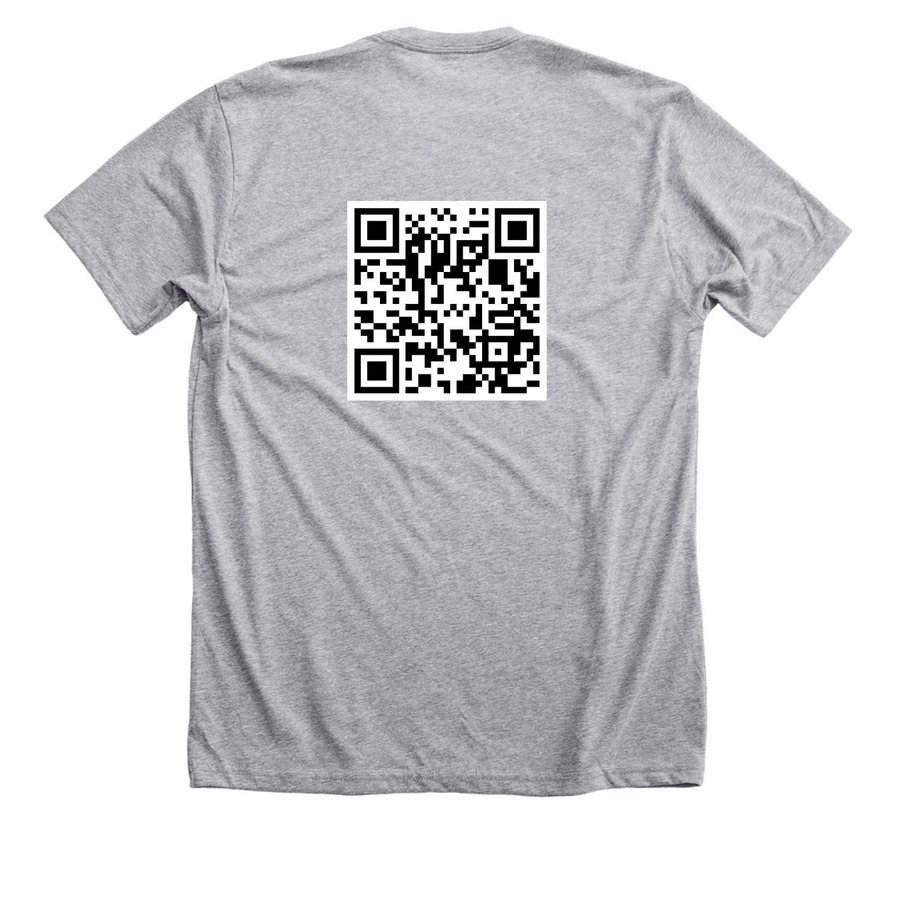 Support Transformed Lives One Shirt at a Time, a Athletic Heather Premium Unisex Tee (back-view)