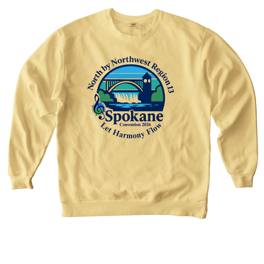 2026 Reg. 13 Convention, a Butter Comfort Colors Crewneck Sweatshirt