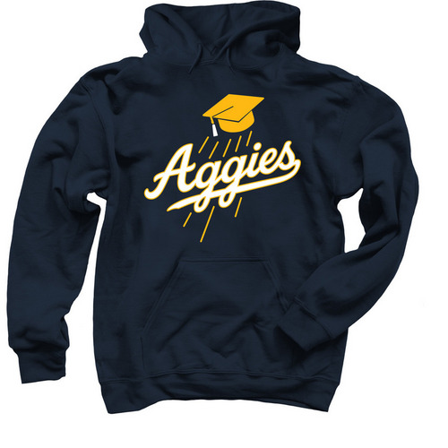 The Graduate, a Navy Pullover Hoodie