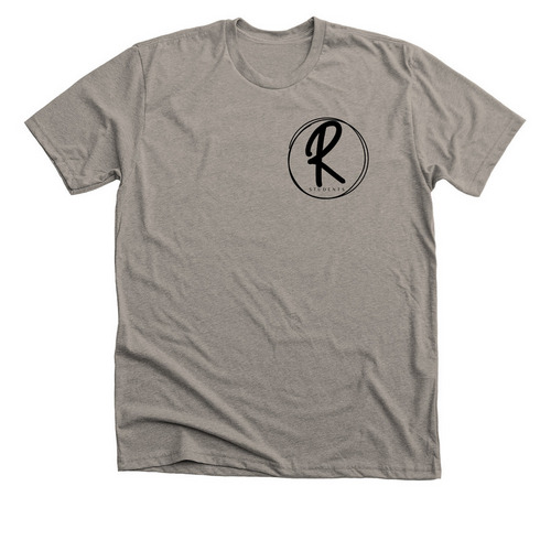Refuge Logo, a Heather Stone Premium Unisex Tee