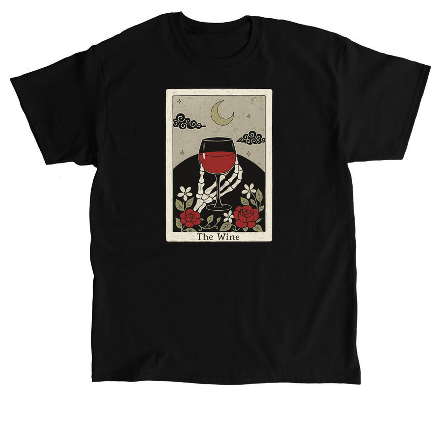 The Wine Tarot Tee, a Black Classic Unisex Tee