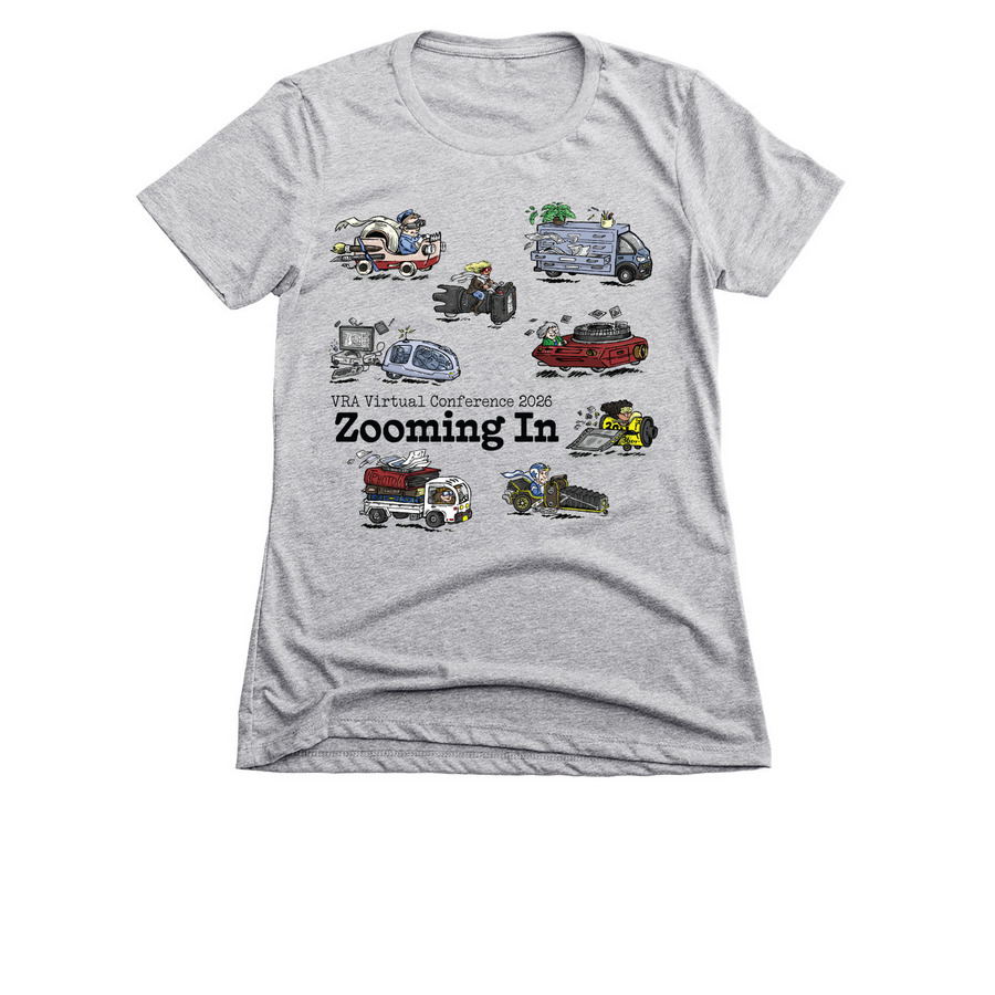 &nbsp;VRA 2026 Zooming In Shirts, a Dark Heather Grey Women's Slim Fit Tee