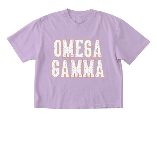Faux Embroidery, a Orchid Comfort Colors Boxy Tee