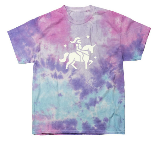 Rainbow Knights [Monocolor Logo], a Cotton Candy Classic Tie Dye Tee