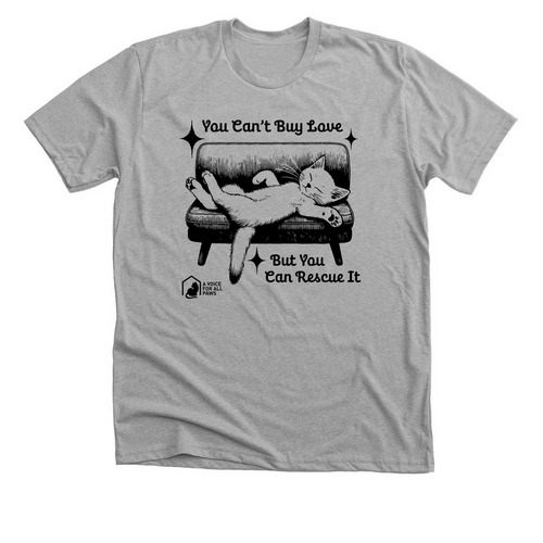 You Can't Buy Love But You Can Rescue It, a Athletic Heather Premium Unisex Tee