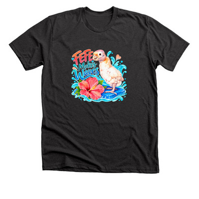 FeFe's Parrot Outreach Fundraiser, a Dark Grey Heather Premium Unisex Tee