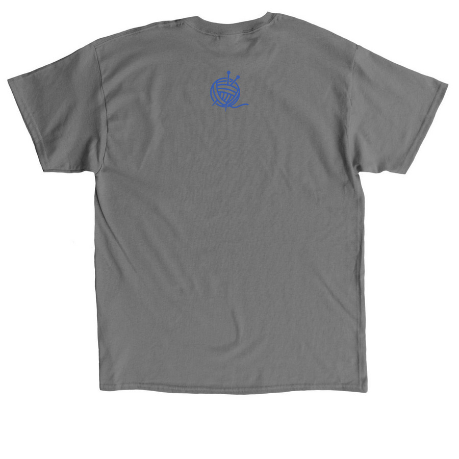 Knitwits, a Charcoal Classic Unisex Tee (back-view)