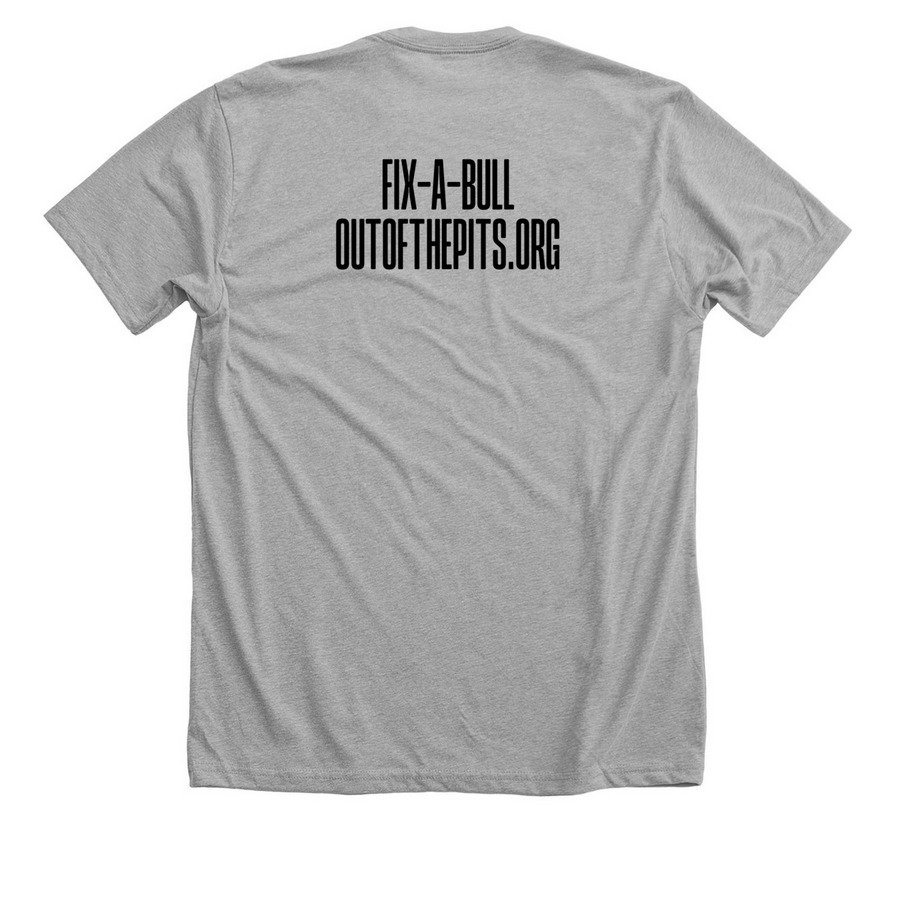 Spay and Neuter, a Athletic Heather Premium Unisex Tee (back-view)