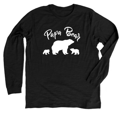 Papa Bear Shirts!, a Solid Black Blend Premium Long Sleeve Tee