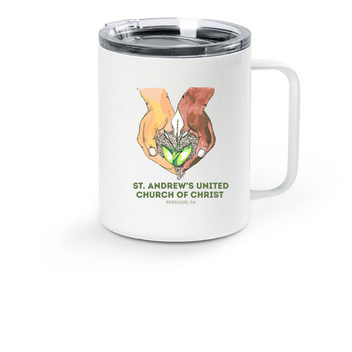St. Andrew's Travel Mug, a White Stainless Steel Travel Mug