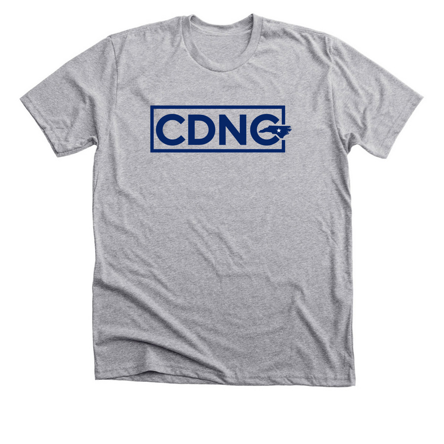 Navy "CDNC" Logo&nbsp;, a Athletic Heather Premium Unisex Tee