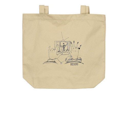 On The Box Tote, a Oyster Organic Cotton Tote Bag