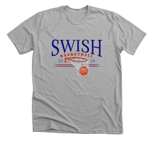 RETRO SWISH, a Athletic Heather Premium Unisex Tee