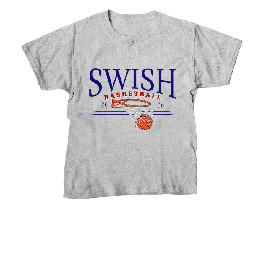 RETRO SWISH, a Sport Grey Youth Unisex Tee