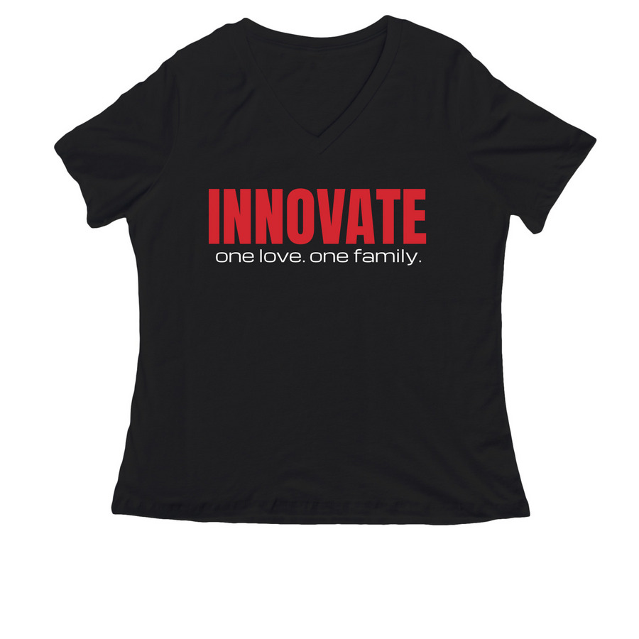 Innovate Dance Studio, a Black Women's Relaxed V-Neck Tee