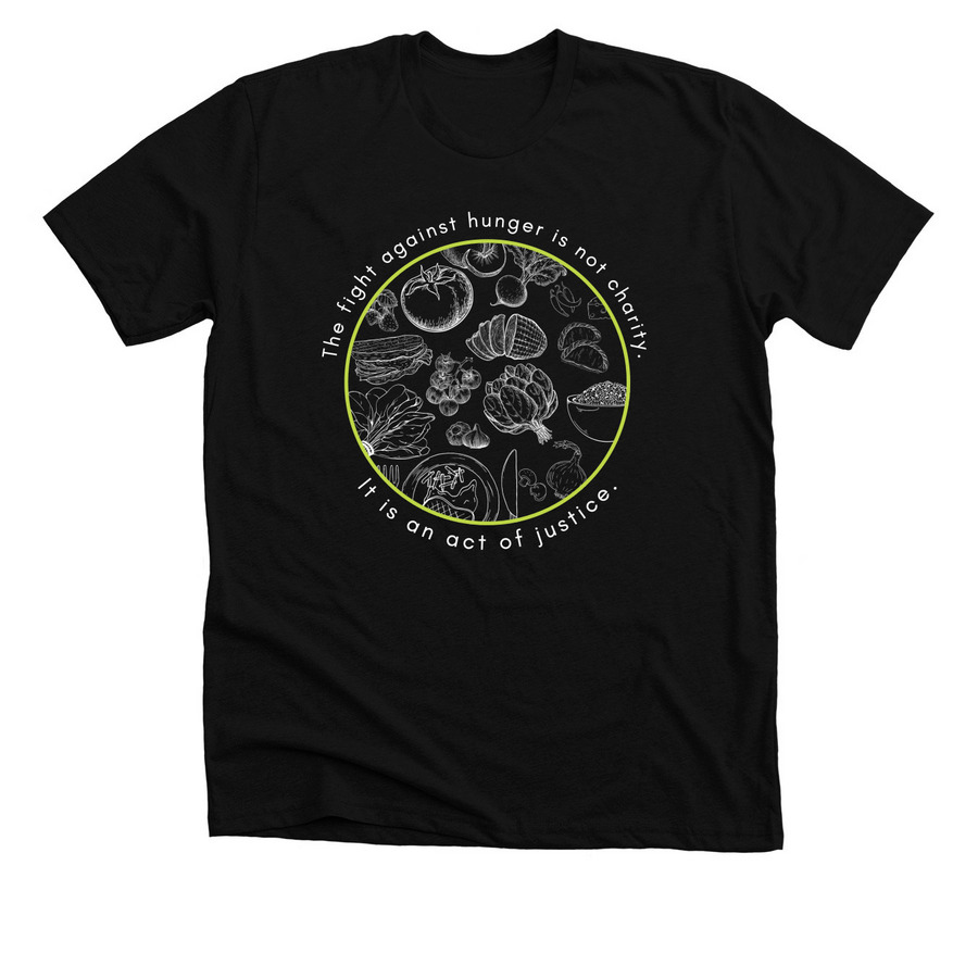 Fight Against Hunger, a Solid Black Blend Premium Unisex Tee