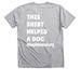 This shirt helped a dog!&nbsp;, a Athletic Heather Premium V-Neck Tee (back-view)