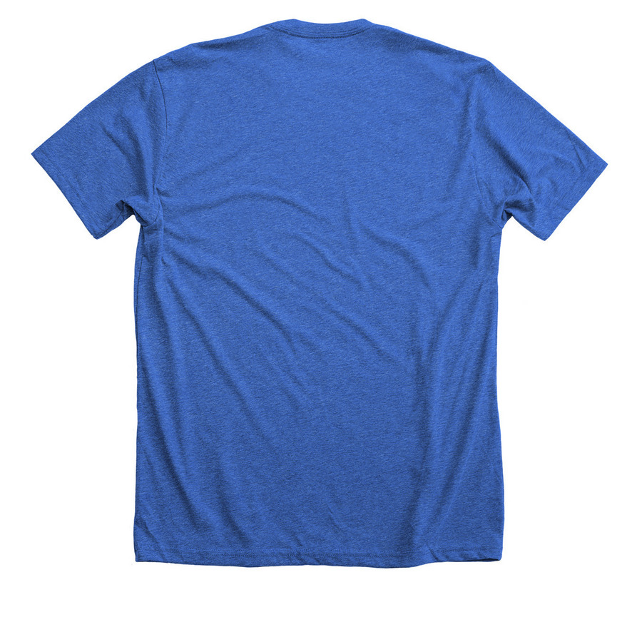2025 Specialty T's, a Heather True Royal Premium Unisex Tee (back-view)
