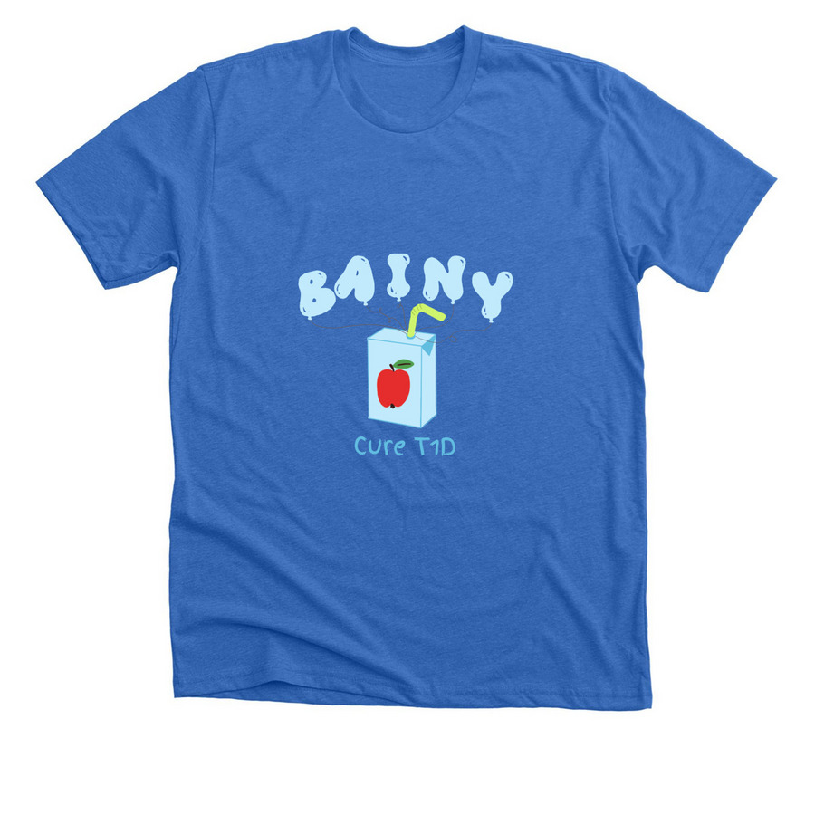 BainybT1D Breakthrough T1D Team T-shirt, a Heather True Royal Premium Unisex Tee