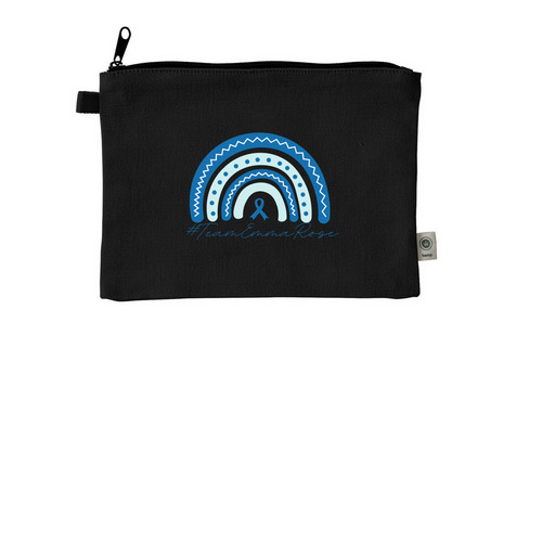 Team Emma Rose Pouch, a Black 9"x7" Hemp Blend Pouch