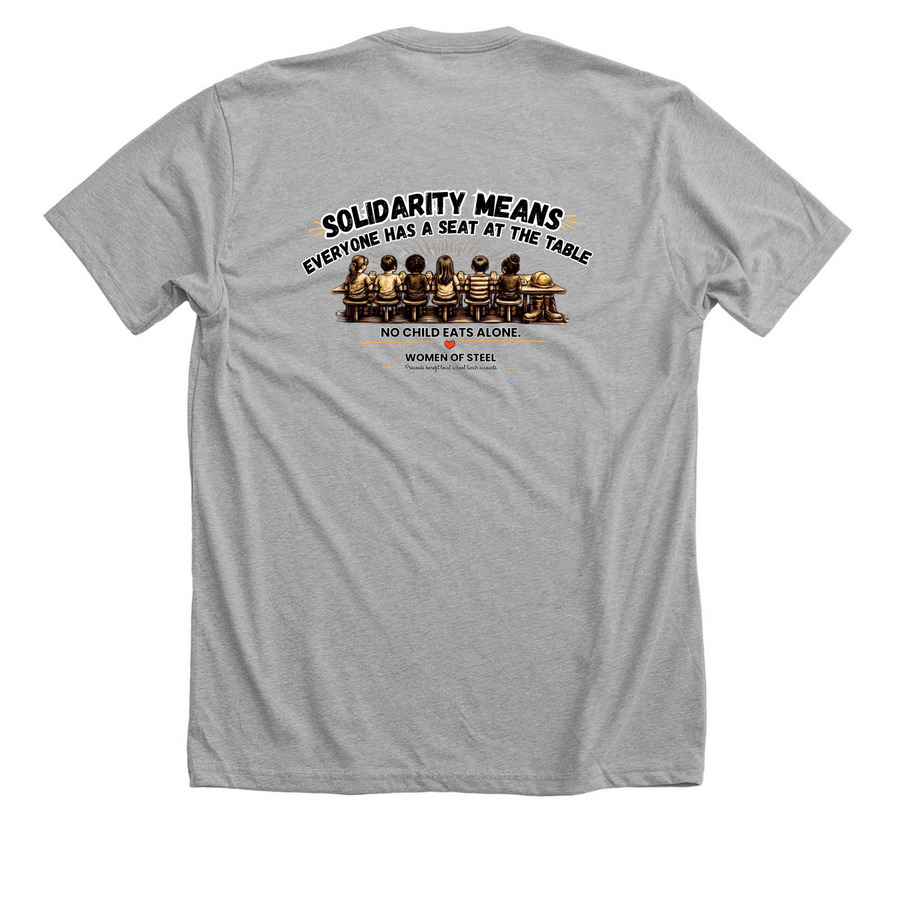Help Feed Nekoosa Kids, a Athletic Heather Premium Unisex Tee (back-view)