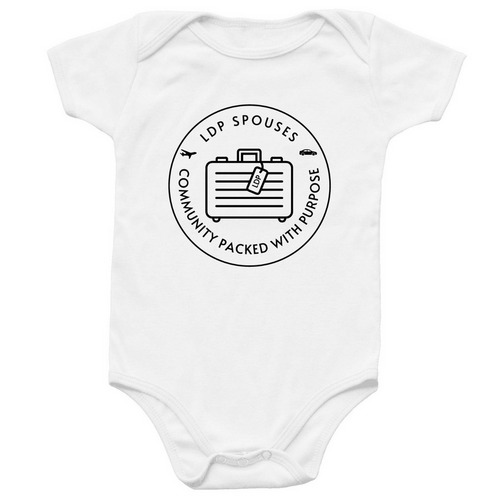 LDP Spouses 2024 - Baby - Black Logo, a White Infant Onesie
