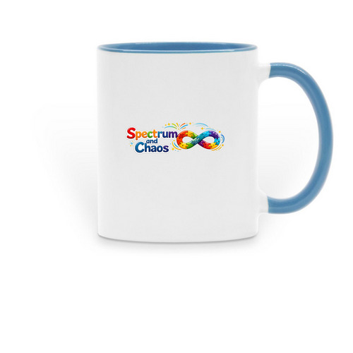 Spectrum And Chaos, a Light Blue Two-Tone Ceramic Mug