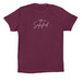 Satisfied - Maroon, a Maroon Premium Cotton Tee