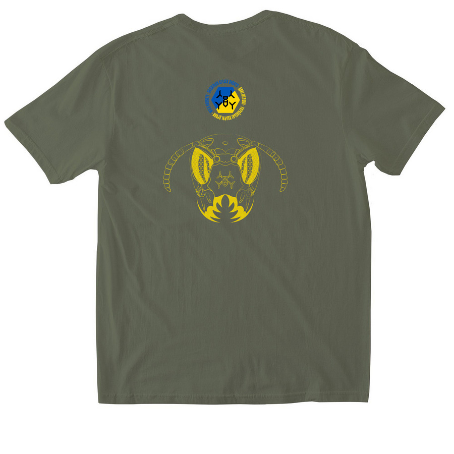 Wild Hornets Queen's Wrath Collection, a Military Green Softstyle Cotton Tee (back-view)