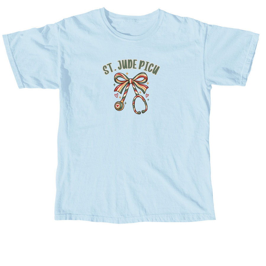 Jingle Bells Chemo Smells, a Chambray Comfort Colors Unisex Tee