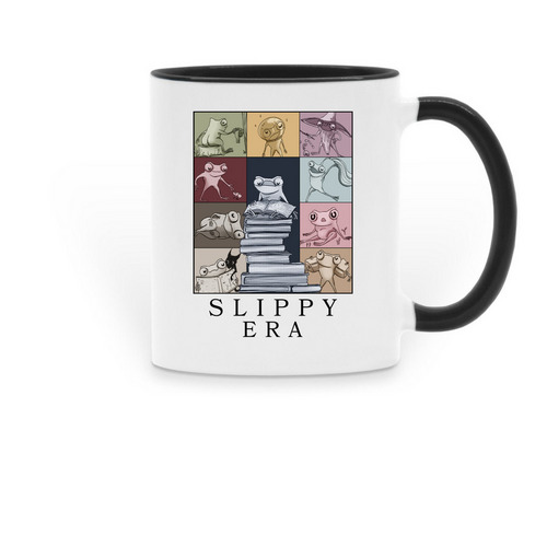 ? Slippy Era Mugs, a Black Two-Tone Ceramic Mug