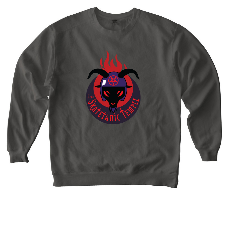 The Skatetanic Temple, a Pepper Comfort Colors Crewneck Sweatshirt