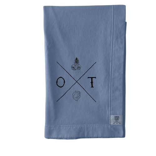 Old Tom & the Lookouts X LOGO BLANKET, a Blue Jean Comfort Colors Blanket